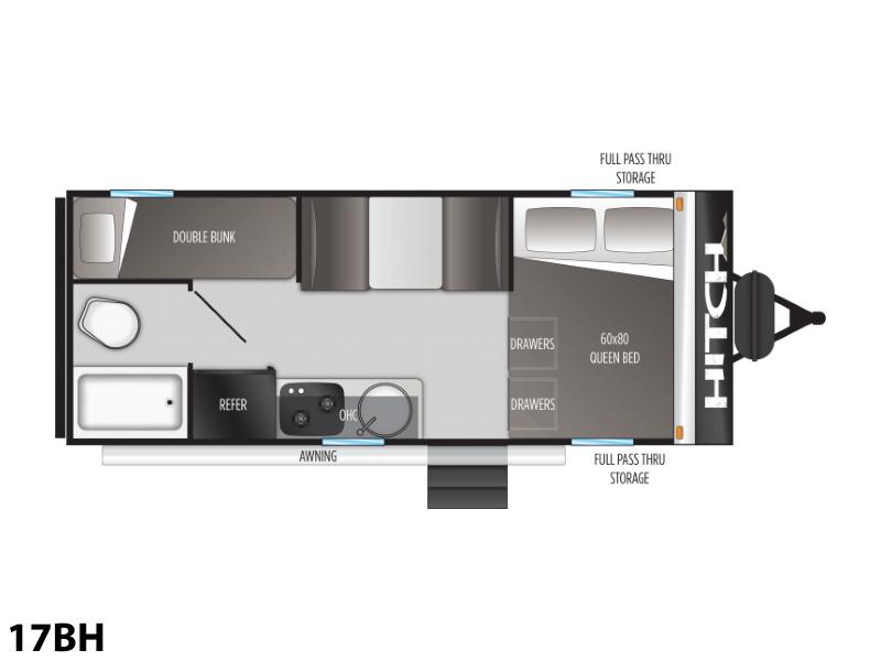 2022 CRUISER RV HITCH 17BH, , floor-plans-day image number 0